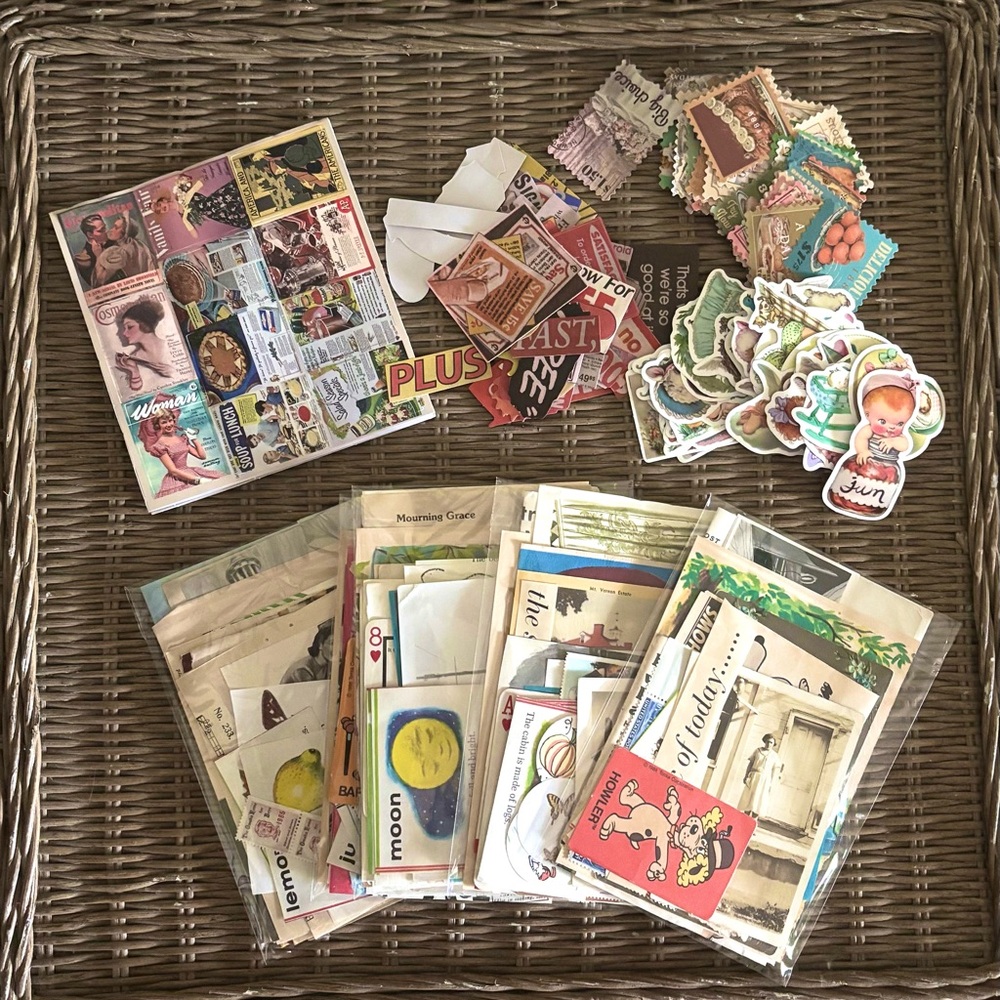 VINTAGE EPHEMERA BUNDLES 1LB | FOR CRAFTERS AND COLLECTORS